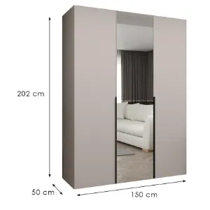 Obrazek Szafa Alicante II 150 kaszmir/czarny