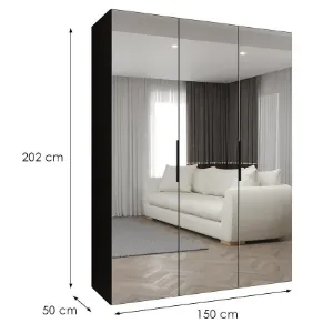 Obrazek Szafa Marbella III 150 czarny