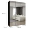 Obrazek Szafa Marbella III 150 czarny/kaszmir