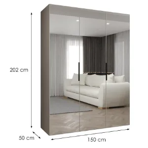 Obrazek Szafa Marbella III 150 kaszmir/czarny