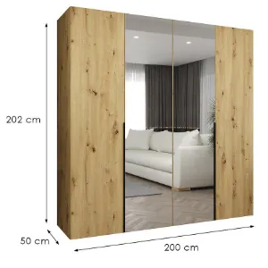 Obrazek Szafa Alicante II 200 artisan czarny