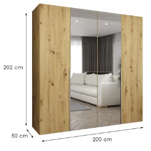 Obrazek Szafa Alicante II 200 artisan srebrny