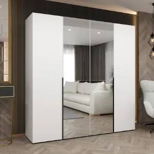 Obrazek Szafa Alicante II 200 biały/czarny