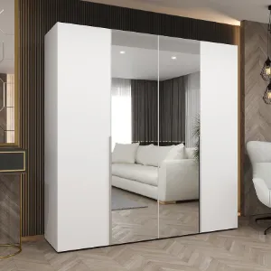 Obrazek Szafa Alicante II 200 biały/srebrny