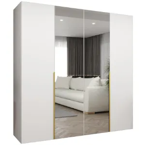 Obrazek Szafa Alicante II 200 biały/złoty