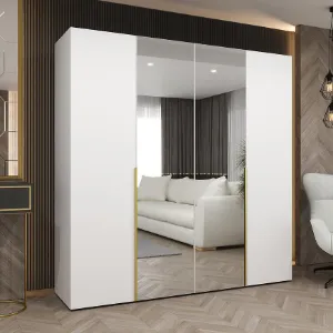 Obrazek Szafa Alicante II 200 biały/złoty