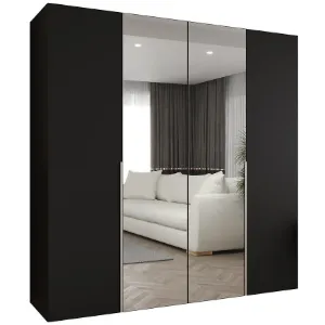 Obrazek Szafa Alicante II 200 czarny/srebrny