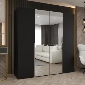 Obrazek Szafa Alicante II 200 czarny/srebrny