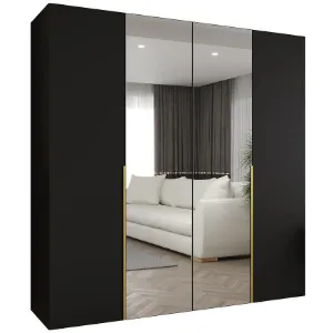 Obrazek Szafa Alicante II 200 czarny/złoty