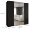 Obrazek Szafa Alicante II 200 czarny/złoty
