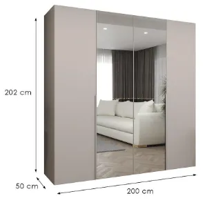Obrazek Szafa Alicante II 200 kaszmir/srebrny