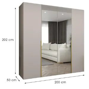 Obrazek Szafa Alicante II 200 kaszmir/złoty