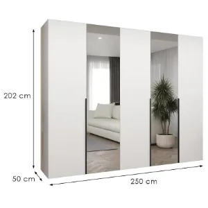 Obrazek Szafa Alicante II 250 biały/czarny