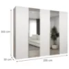 Obrazek Szafa Alicante II 250 biały/srebrny