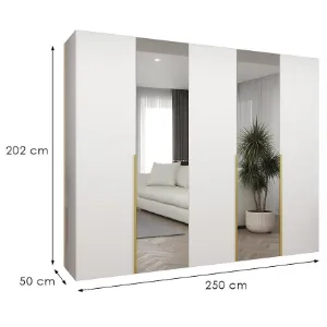 Obrazek Szafa Alicante II 250 biały/złoty