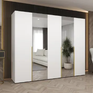 Obrazek Szafa Alicante II 250 biały/złoty