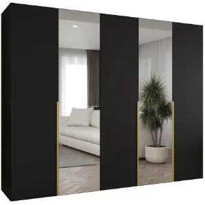 Obrazek Szafa Alicante II 250 czarny/złoty