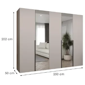 Obrazek Szafa Alicante II 250 kaszmir/czarny