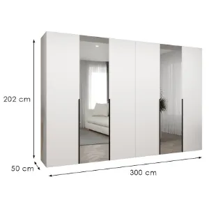 Obrazek Szafa Alicante II 300 biały/czarny