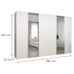 Obrazek Szafa Alicante II 300 biały/srebrny
