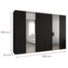 Obrazek Szafa Alicante II 300 czarny