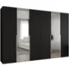 Obrazek Szafa Alicante II 300 czarny/srebrny