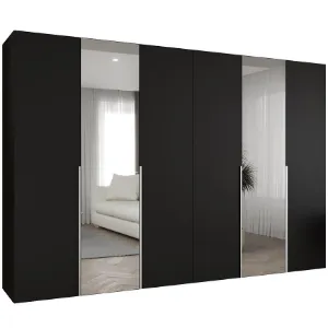 Obrazek Szafa Alicante II 300 czarny/srebrny