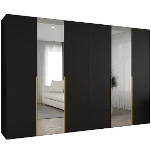 Obrazek Szafa Alicante II 300 czarny/złoty