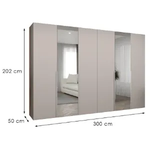 Obrazek Szafa Alicante II 300 kaszmir/srebrny