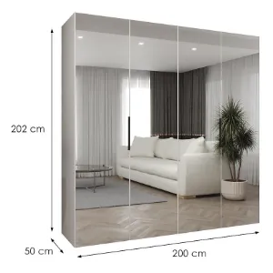 Obrazek Szafa Marbella III 200 biały/czarny