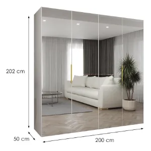 Obrazek Szafa Marbella III 200 biały/złoty