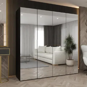 Obrazek Szafa Marbella III 200 czarny/kaszmir