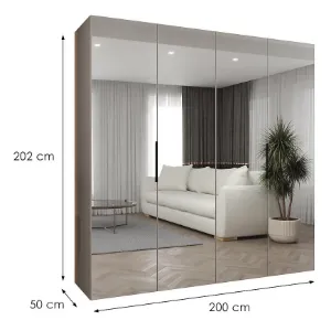 Obrazek Szafa Marbella III 200 kaszmir/czarny