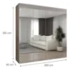 Obrazek Szafa Marbella III 200 kaszmir/srebrny