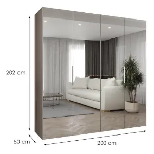 Obrazek Szafa Marbella III 200 kaszmir/srebrny