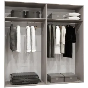 Obrazek Szafa Marbella III 200 kaszmir/srebrny