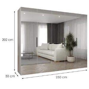 Obrazek Szafa Marbella III 250 biały/czarny