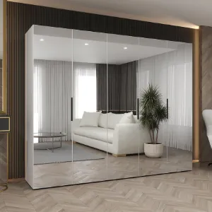 Obrazek Szafa Marbella III 250 biały/czarny