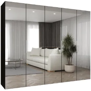 Obrazek Szafa Marbella III 250 czarny/srebrny