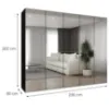 Obrazek Szafa Marbella III 250 czarny/kaszmir