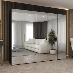 Obrazek Szafa Marbella III 250 czarny/złoty