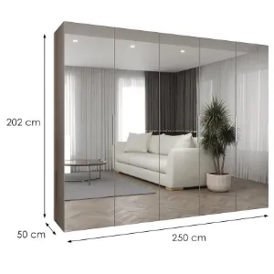 Obrazek Szafa Marbella III 250 kaszmir/srebrny