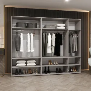 Obrazek Szafa Marbella III 250 kaszmir/srebrny