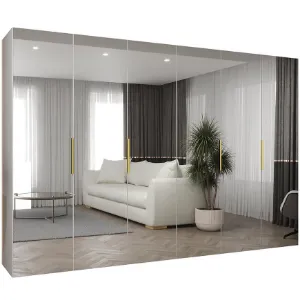 Obrazek Szafa Marbella III 300 biały/złoty