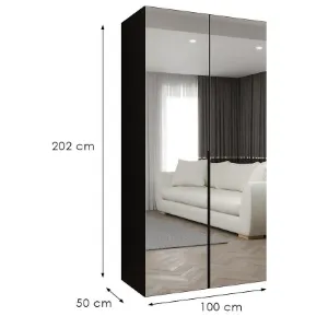 Obrazek Szafa Alicante III 100 czarny