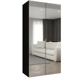 Obrazek Szafa Alicante III 100 czarny/srebrny