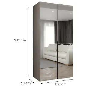 Obrazek Szafa Alicante III 100 kaszmir/czarny