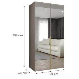 Obrazek Szafa Alicante III 100 kaszmir/złoty