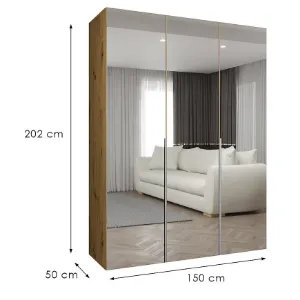 Obrazek Szafa Alicante III 150 artisan srebrny