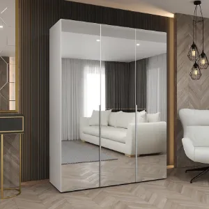 Obrazek Szafa Alicante III 150 biały/srebrny